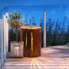 Lampade decorative LED da esterno effetto tronco per giardino