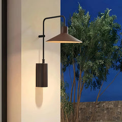 Applique da esterno con braccio verticale contemporanea per ingresso