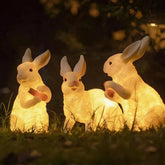 Lampada decorativa da giardino LED dal design moderno a forma di coniglio luminoso