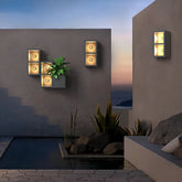 Applique decorativa da giardino moderna dal design a cubi luminosi e fioriera