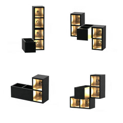 Applique decorativa da giardino moderna dal design a cubi luminosi e fioriera