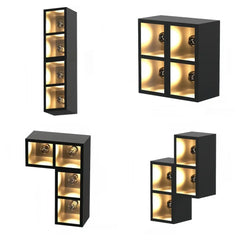 Applique decorativa da giardino moderna dal design a cubi luminosi e fioriera