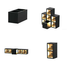 Applique decorativa da giardino moderna dal design a cubi luminosi e fioriera