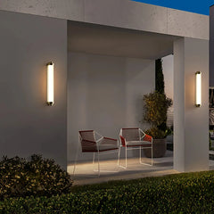 Applique moderna da esterno LED con diffusore in vetro tubolare