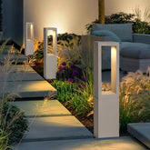 Paletto luminoso da giardino in cemento LED rettangolare a telaio aperto design moderno