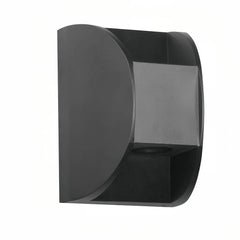 Applique da esterno LED bidirezionale nera dal design moderno