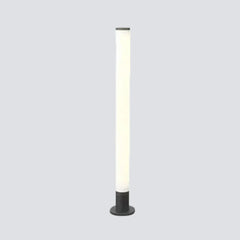 Paletto luminoso cilindrico da esterni nero a LED con design minimalista per giardino