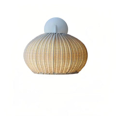 Applique da esterno lanterna a LED boho effetto rattan intrecciato per ingresso