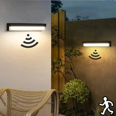 Applique da esterno senza fili solare LED con sensore di movimento rettangolare per ingresso