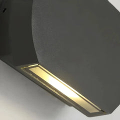 Applique bidirezionale da esterno a LED dal design moderno con finitura nera opaca per ingresso
