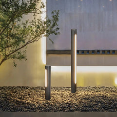 Paletto LED da giardino cilindrico minimal a emissione monolaterale verticale