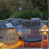 Lampada da esterno portatile LED ricaricabile in stile Bauhaus a lanterna per terrazzo