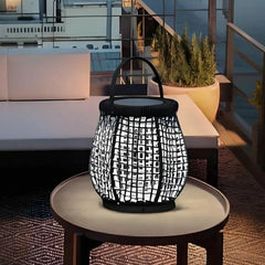 Lanterna da tavolo per esterno a LED portatile in corda boho