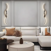 Applique LED di design moderna dimmerabile a doppia onda per soggiorno