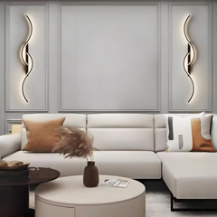 Applique LED di design moderna dimmerabile a doppia onda per soggiorno