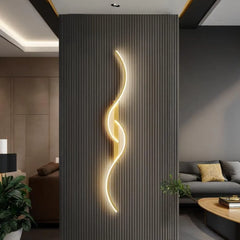 Applique LED di design moderna dimmerabile a doppia onda per soggiorno