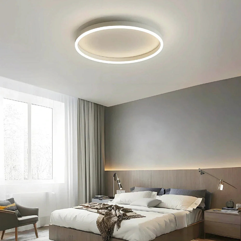 Plafoniera circolare a LED dimmerabile minimal per camera da letto
