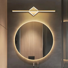Applique specchio bagno oro LED lineare dimmerabile IP44 minimalista