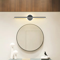 Applique specchio da bagno nero lineare LED dimmerabile IP44 minimalista
