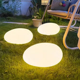Lampada sasso bianca da giardino LED dimmerabile con pannello solare esterno