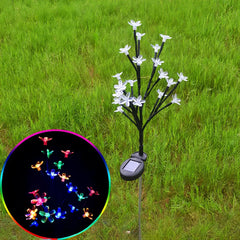 Lampada decorativa da esterno solare a LED con picchetto e rami regolabili per giardino