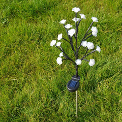 Lampada decorativa da esterno solare a LED con picchetto e rami regolabili per giardino