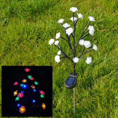 Lampada decorativa da esterno solare a LED con picchetto e rami regolabili per giardino