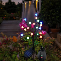 Lampada decorativa da esterno solare a LED con picchetto e rami regolabili per giardino