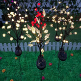 Lampada decorativa da esterno solare a LED con picchetto e rami regolabili per giardino