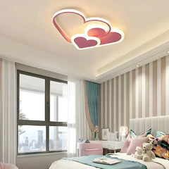 Plafoniera cameretta bambino LED dimmerabile a forma di cuore