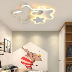 Plafoniera LED a soffitto per cameretta a forma di stella dimmerabile moderna dimensione 52 cm