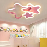 Plafoniera LED a soffitto per cameretta a forma di stella dimmerabile moderna dimensione 52 cm