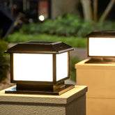 Lampada da pilastro solare a lanterna con LED dimmerabile per giardino