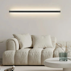 Applique da parete lineare LED dimmerabile nera stile minimale per soggiorno