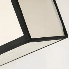 Lampadario moderno geometrico rettangolare con diffusore in tessuto per soggiorno