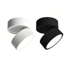 Faretto a soffitto cilindrico LED dimmerabile orientabile a 360° dal design minimal