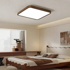 Plafoniera LED in legno stile nordico dimmerabile per camera da letto