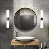 Applique LED da bagno con diffusore tubolare in vetro dimmerabile IP44