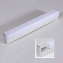 Applique per specchio da bagno minimale con corpo lineare e LED dimmerabile