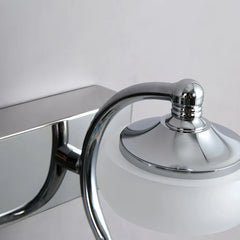 Applique da bagno sopra specchio contemporanea a LED dimmerabile in cromo lucido
