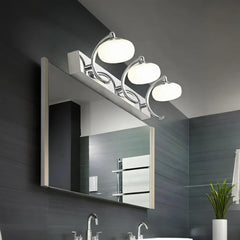 Applique da bagno sopra specchio contemporanea a LED dimmerabile in cromo lucido