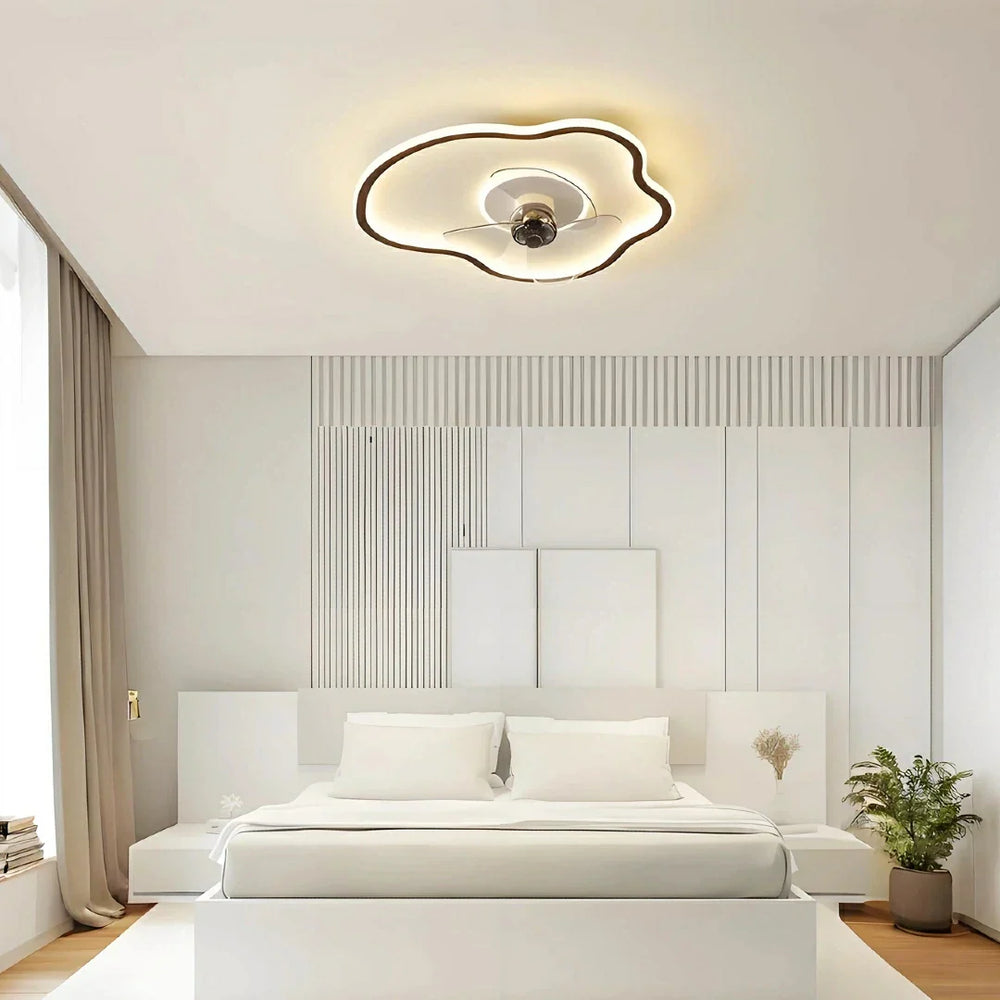 Plafoniera LED da soffitto con ventilatore silenzioso dimmerabile per camera da letto