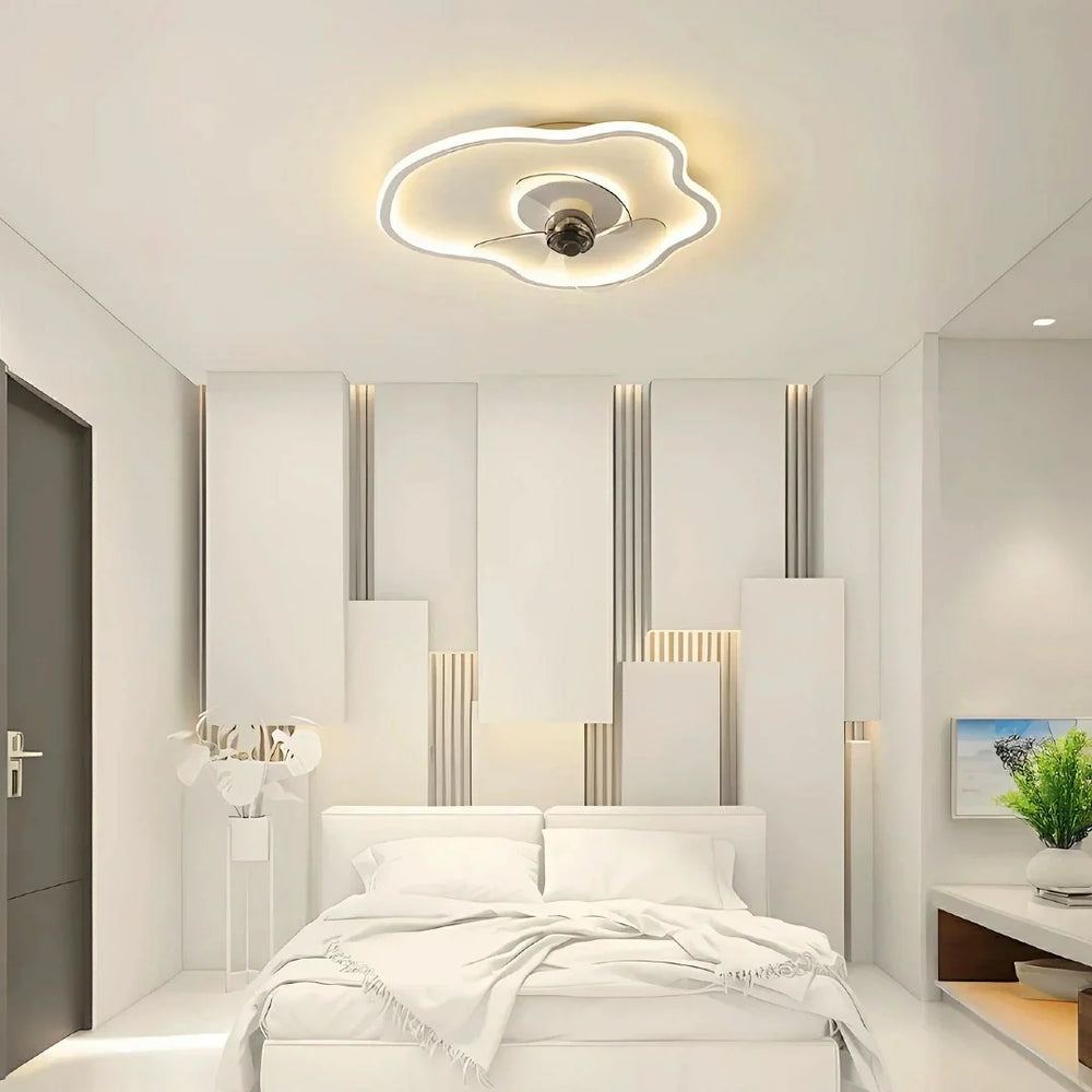 Plafoniera LED da soffitto con ventilatore silenzioso dimmerabile per camera da letto