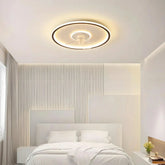 Plafoniera da soffitto con ventilatore LED silenzioso design minimal rotonda per camera da letto