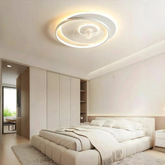 Plafoniera LED da soffitto con ventilatore silenzioso ad anello per camera da letto