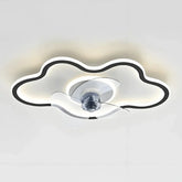 Ventilatore da soffitto LED dimmerabile silenzioso dal design ondulato per camera da letto