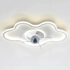 Ventilatore da soffitto LED dimmerabile silenzioso dal design ondulato per camera da letto