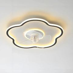 Ventilatore da soffitto silenzioso con luce dimmerabile design a fiori per camera da letto
