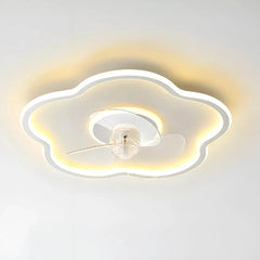 Ventilatore da soffitto silenzioso con luce dimmerabile design a fiori per camera da letto