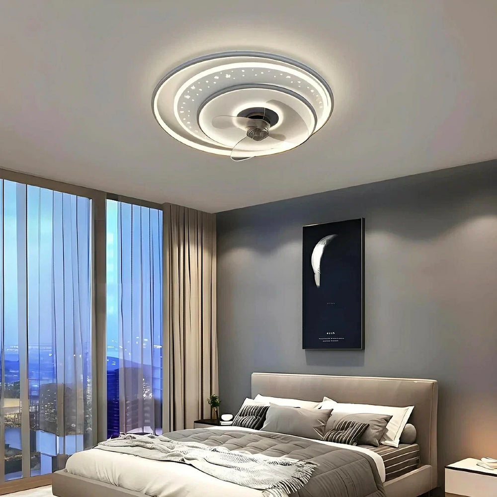 Plafoniera con ventilatore silenzioso LED dimmerabile per camera da letto